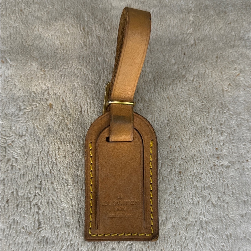 Vintage Louis Vuitton Small Luggage Tag in Vachetta Leather (16H)